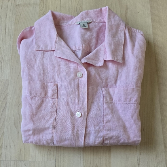 L.L. Bean Tops - L.L. Bean 100% Linen Button Down Top Size Medium